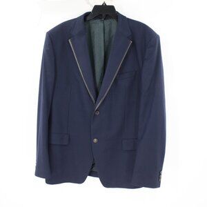 Hugo boss Sport Coat men's 46R Madron Virgin Wool Cashmere leather lapel trim